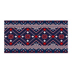 Ukrainian Folk Seamless Pattern Ornament Satin Wrap 35  X 70  by pakminggu