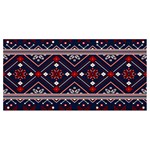 Ukrainian Folk Seamless Pattern Ornament Banner and Sign 8  x 4  Front