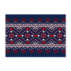 Ukrainian Folk Seamless Pattern Ornament Crystal Sticker (a4)