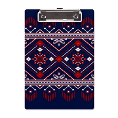 Ukrainian Folk Seamless Pattern Ornament A5 Acrylic Clipboard by pakminggu