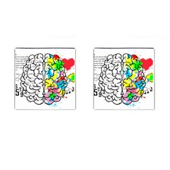 Brain Left Logic Language Science Cufflinks (square)