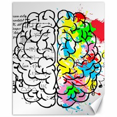 Brain Left Logic Language Science Canvas 11  X 14  by pakminggu