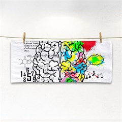 Brain Left Logic Language Science Hand Towel by pakminggu