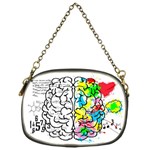 Brain Left Logic Language Science Chain Purse (One Side) Front