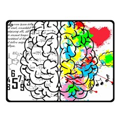 Brain Left Logic Language Science Fleece Blanket (small) by pakminggu