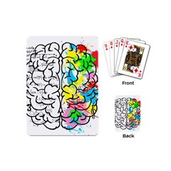 Brain Left Logic Language Science Playing Cards Single Design (mini) by pakminggu