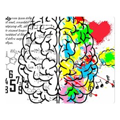 Brain Left Logic Language Science Two Sides Premium Plush Fleece Blanket (large) by pakminggu