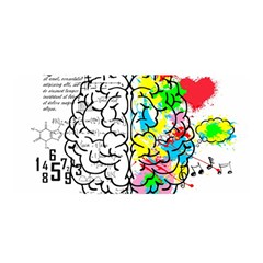 Brain Left Logic Language Science Satin Wrap 35  X 70  by pakminggu