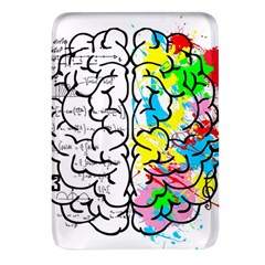 Brain Left Logic Language Science Rectangular Glass Fridge Magnet (4 Pack) by pakminggu