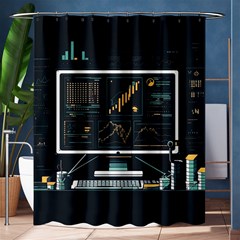 Remote Work Work From Home Online Work Shower Curtain 60  X 72  (medium)  by pakminggu