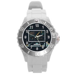 Remote Work Work From Home Online Work Round Plastic Sport Watch (l) by pakminggu