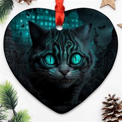 Angry Cat Fantasy Ornament (heart) by pakminggu