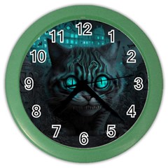 Angry Cat Fantasy Color Wall Clock by pakminggu