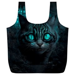 Angry Cat Fantasy Full Print Recycle Bag (xl) by pakminggu