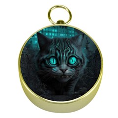 Angry Cat Fantasy Gold Compasses by pakminggu