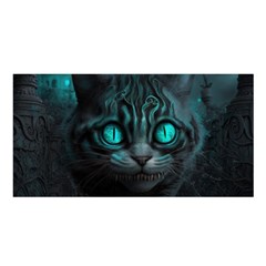 Angry Cat Fantasy Satin Shawl 45  X 80  by pakminggu