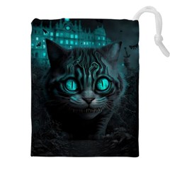 Angry Cat Fantasy Drawstring Pouch (5xl) by pakminggu