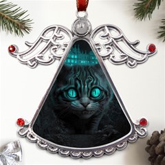 Angry Cat Fantasy Metal Angel With Crystal Ornament by pakminggu