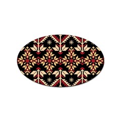 Vector Illustration Of Ukrainian Folk Seamless Pattern Ethnic Ornament Border Element Traditional Sticker Oval (10 Pack) by pakminggu