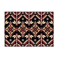 Vector Illustration Of Ukrainian Folk Seamless Pattern Ethnic Ornament Border Element Traditional Sticker A4 (100 Pack) by pakminggu