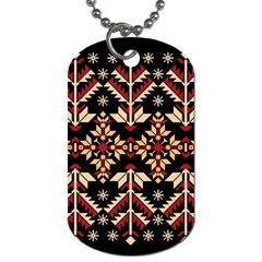 Vector Illustration Of Ukrainian Folk Seamless Pattern Ethnic Ornament Border Element Traditional Dog Tag (two Sides) by pakminggu