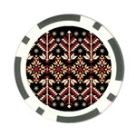 Vector Illustration Of Ukrainian Folk Seamless Pattern Ethnic Ornament Border Element Traditional Poker Chip Card Guard (10 pack) Back