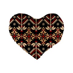 Vector Illustration Of Ukrainian Folk Seamless Pattern Ethnic Ornament Border Element Traditional Standard 16  Premium Heart Shape Cushions