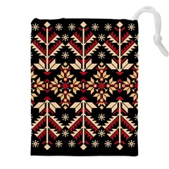 Vector Illustration Of Ukrainian Folk Seamless Pattern Ethnic Ornament Border Element Traditional Drawstring Pouch (4xl) by pakminggu