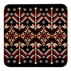 Vector Illustration Of Ukrainian Folk Seamless Pattern Ethnic Ornament Border Element Traditional Square Glass Fridge Magnet (4 Pack) by pakminggu