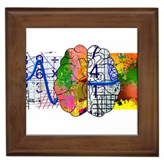 Brain Cerebrum Biology Abstract Framed Tile by pakminggu