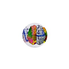 Brain Cerebrum Biology Abstract 1  Mini Buttons by pakminggu