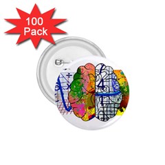 Brain Cerebrum Biology Abstract 1 75  Buttons (100 Pack)  by pakminggu