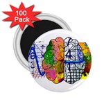 Brain Cerebrum Biology Abstract 2.25  Magnets (100 pack)  Front