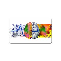 Brain Cerebrum Biology Abstract Magnet (name Card) by pakminggu