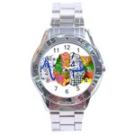 Brain Cerebrum Biology Abstract Stainless Steel Analogue Watch Front