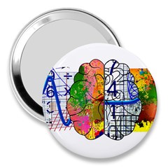 Brain Cerebrum Biology Abstract 3  Handbag Mirrors by pakminggu