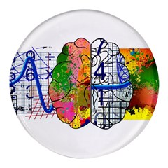 Brain Cerebrum Biology Abstract Round Glass Fridge Magnet (4 Pack)