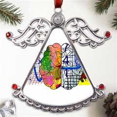 Brain Cerebrum Biology Abstract Metal Angel With Crystal Ornament