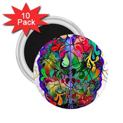 Brain Head Mind Man Silhouette 2 25  Magnets (10 Pack)  by pakminggu