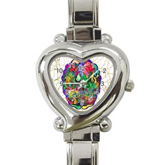 Brain Head Mind Man Silhouette Heart Italian Charm Watch by pakminggu