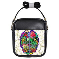 Brain Head Mind Man Silhouette Girls Sling Bag by pakminggu