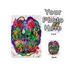 Brain Head Mind Man Silhouette Playing Cards 54 Designs (Mini) Front - Heart4