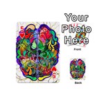 Brain Head Mind Man Silhouette Playing Cards 54 Designs (Mini) Front - Heart5