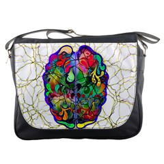 Brain Head Mind Man Silhouette Messenger Bag by pakminggu