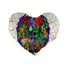 Brain Head Mind Man Silhouette Standard 16  Premium Heart Shape Cushions by pakminggu