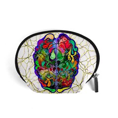 Brain Head Mind Man Silhouette Accessory Pouch (small) by pakminggu