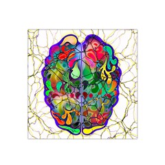 Brain Head Mind Man Silhouette Satin Bandana Scarf 22  X 22  by pakminggu