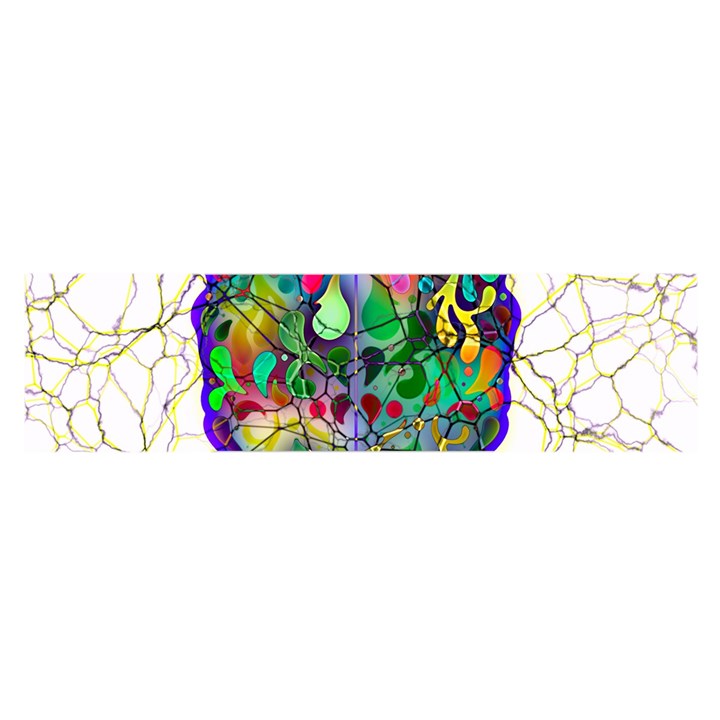 Brain Head Mind Man Silhouette Oblong Satin Scarf (16  x 60 )