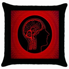 Artificial Intelligence Brain Think Throw Pillow Case (black) by pakminggu