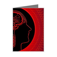 Artificial Intelligence Brain Think Mini Greeting Card by pakminggu